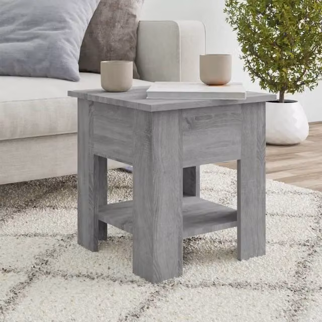 Berkfield Home Grey Sonoma Coffee Table, W/D/H: 40 x 40 x 42 cm – 1