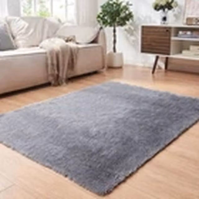 EONLION Soft Non-slip Grey Rectangular Rug for Living Room or Bedroom, W: 120 cm, L: 160 cm