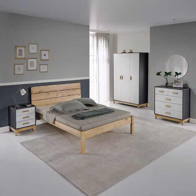 Seconique Ronan 4'6'' Double Bed in Waxed Brown Pine