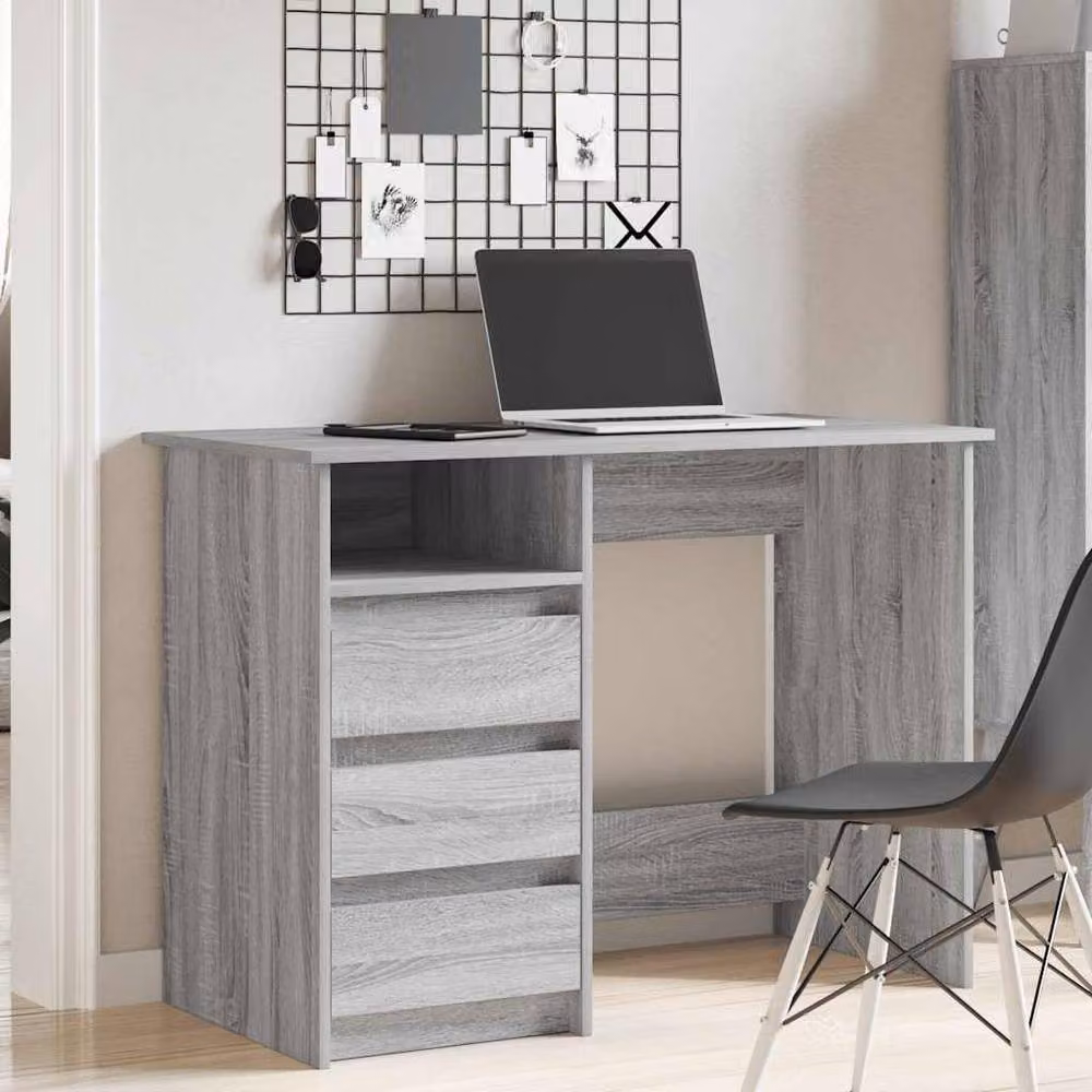 Berkfield Modern Writing Desk in Grey Sonoma, W/D/H: 102 x 50 x 75 cm – 2