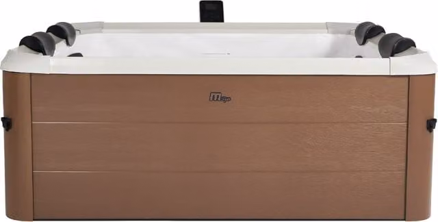 MSpa Aero Plus Square Inflatable Hot Tub with Jets and Bubbles, 6 Bathers, Amber