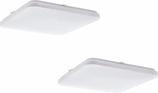 Loops 2 Pack Modern White LED Ceiling and Wall Light with Plastic Shade, 33.5W