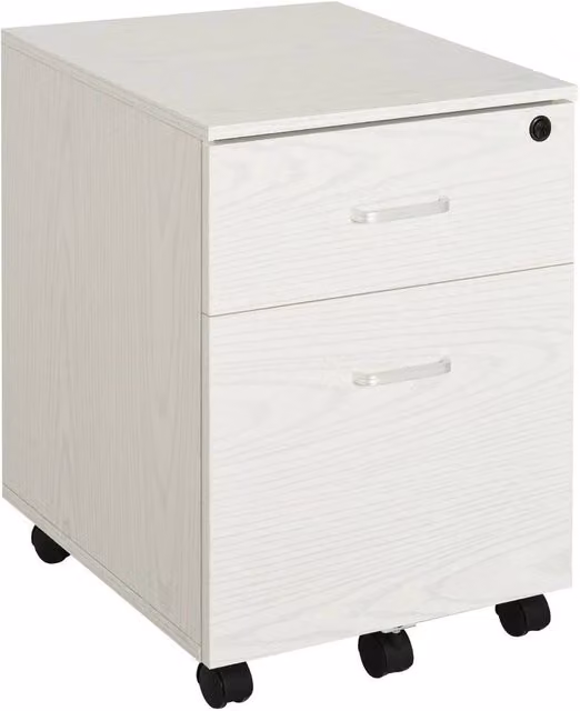 Havendro 2-Drawer Locking Office Filing Cabinet in White – 1