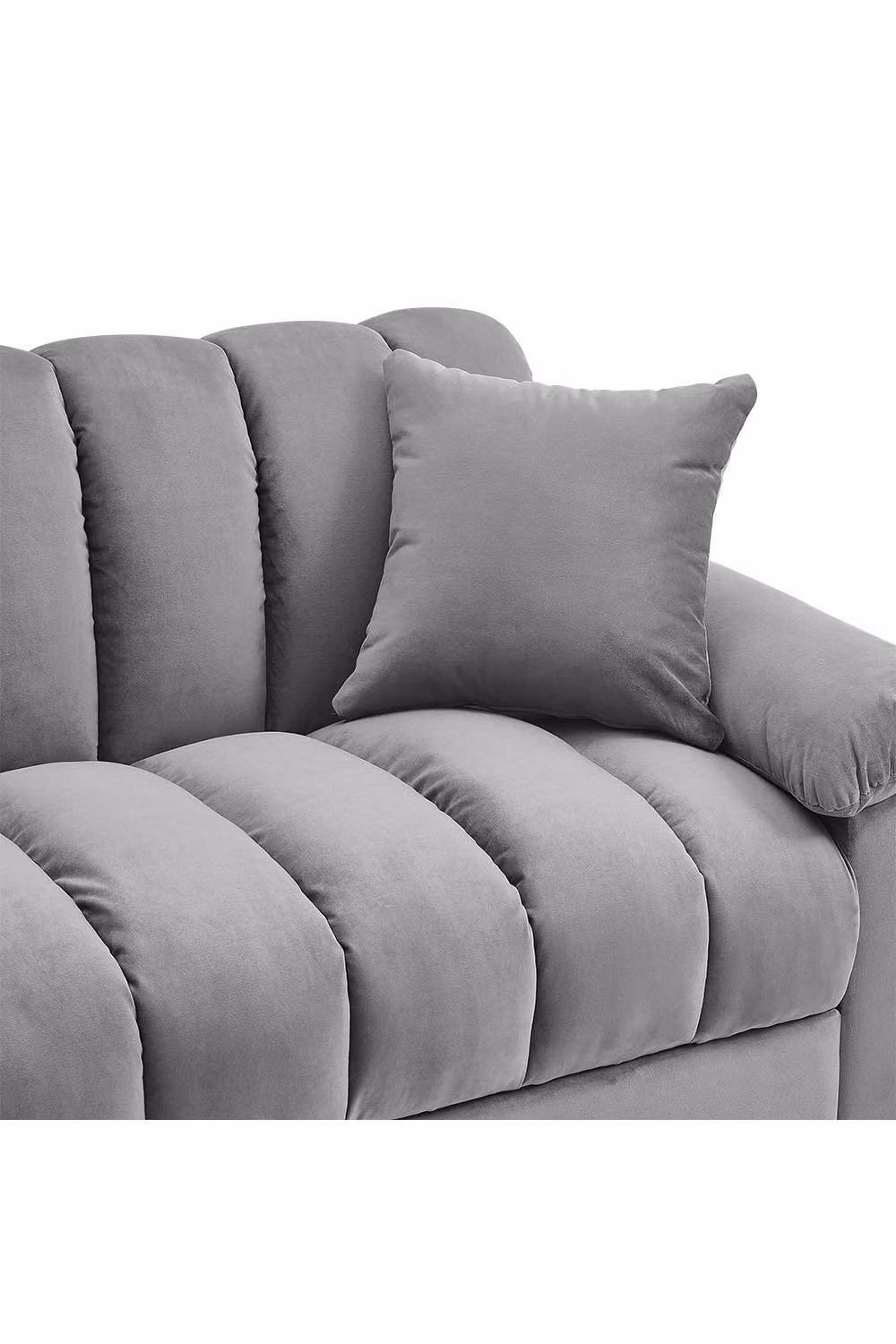 H&O Direct Grey Tufted Fabric Convertible Click Clack Sofa Bed – 3