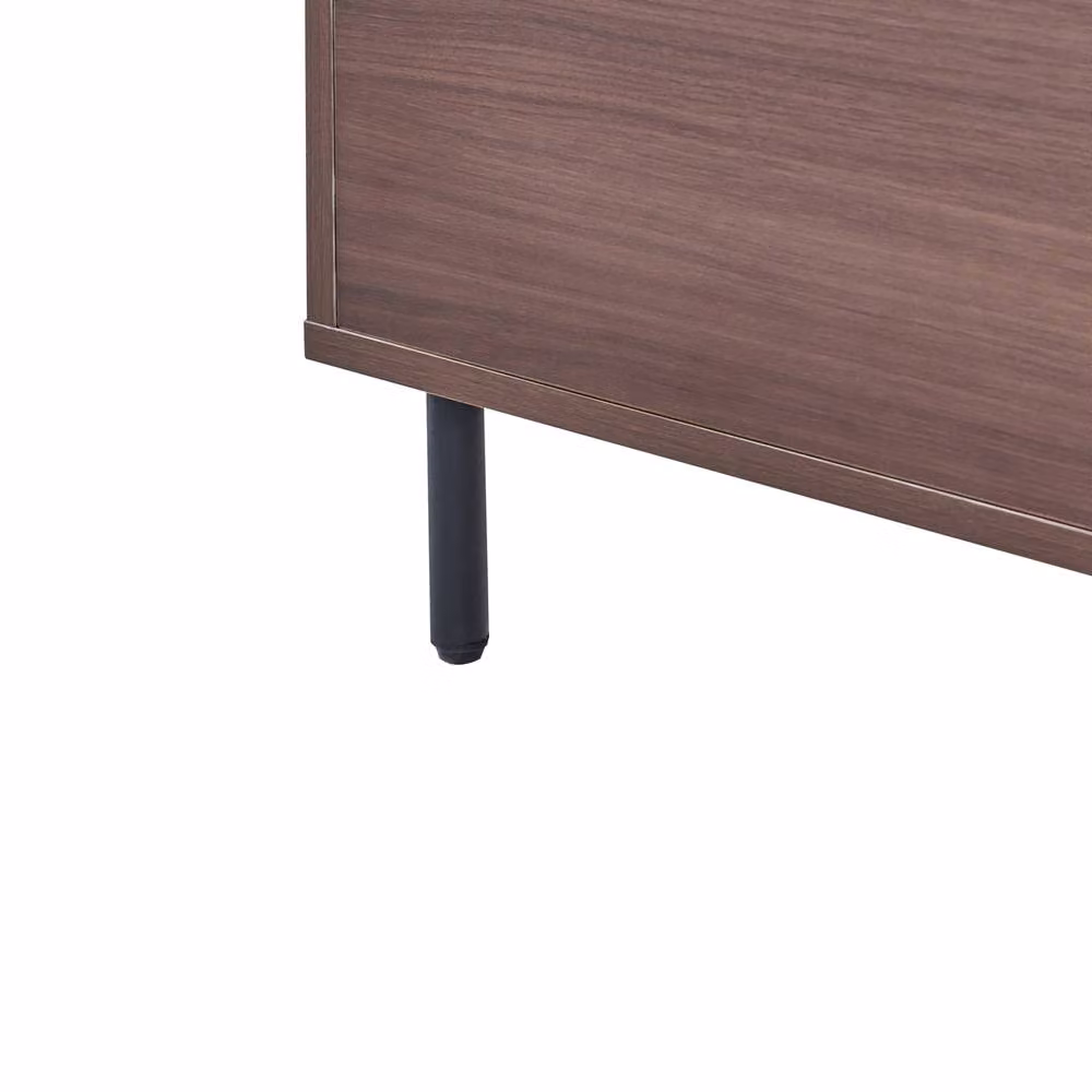 Wyld and Coco 4-Drawer Chest in Dark Brown with Black Metal Legs, W/D/H: 60 x 40 x 104 cm – 4