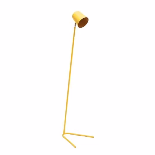 ValueLights Mustard Metal Floor Lamp with Tapered Dome Shade and LED Bulb
