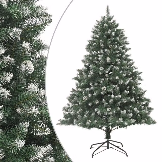 Berkfield Home Artificial Green Christmas Tree with Stand, Height: 210 cm