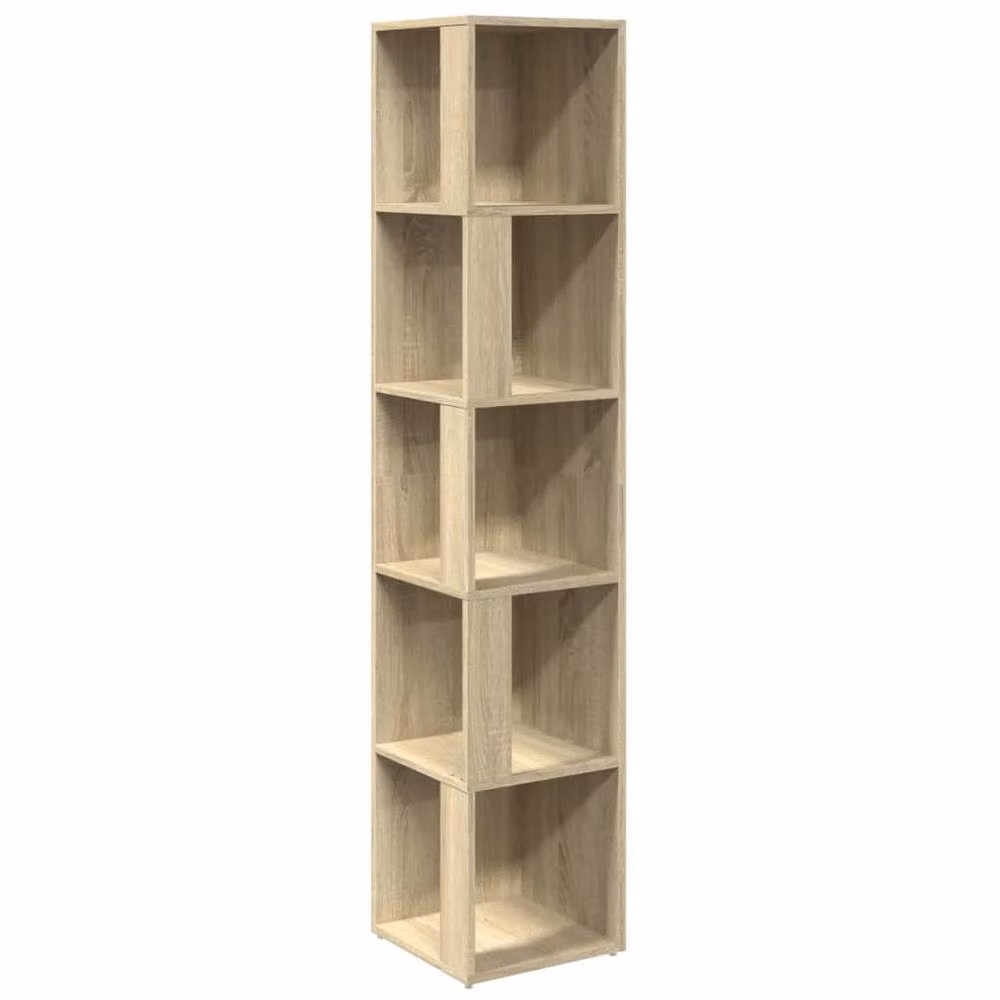 Berkfield Home Sonoma Oak Corner Cabinet in Beige, W/D/H: 33 x 33 x 164.5 cm – 2