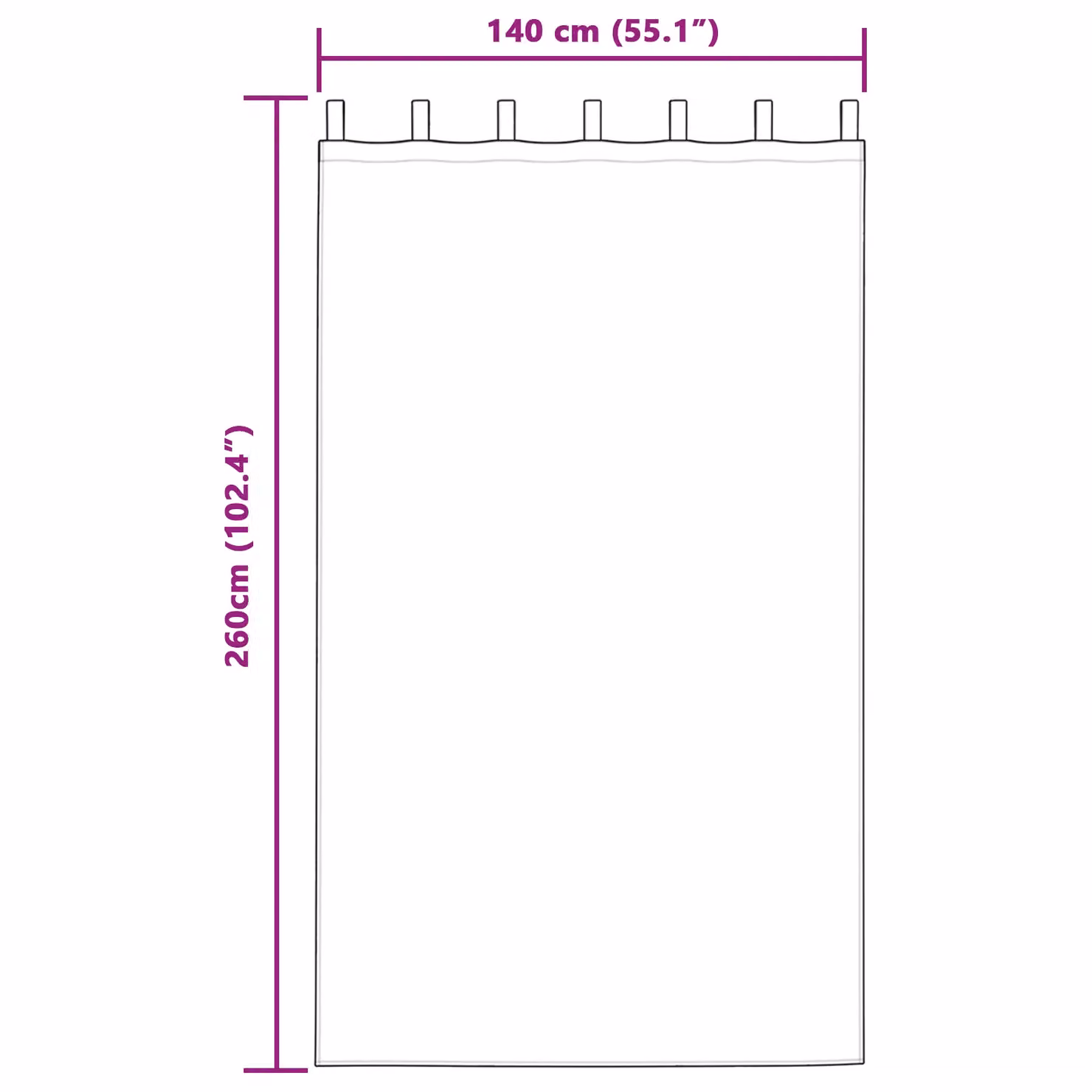 Berkfield Home Red Velvet Blackout Curtains with Hanging Loops, 2 Pack, W: 140 cm, H: 260 cm – 5