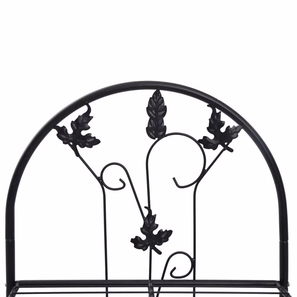 Berkfield Home 3-Layer Metal Plant Rack in Black, W/D/H: 52 x 28 x 128 cm – 2