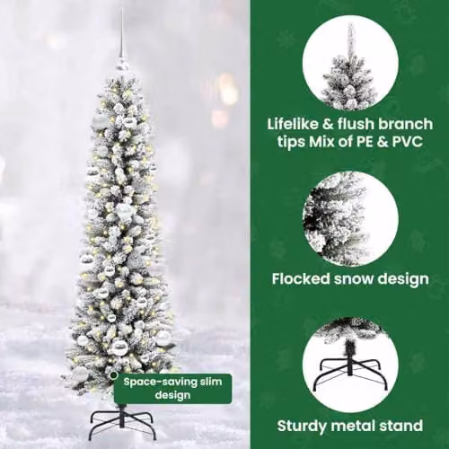 vidaXL Artificial White Christmas Tree, Height: 150 cm – 5