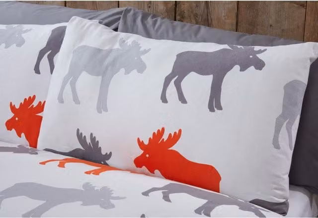 Rapport Home Cotton Duvet Cover and Pillowcase Set with Animal Graphic Design, Multicolour, 200 x 200 cm