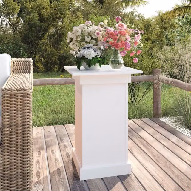 Berkfield Home White Pine Wood Flower Stand, W/D/H: 40 x 40 x 60 cm – 1
