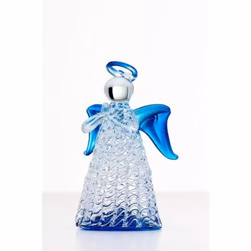 Sienna Glass Blue Handcrafted Glass Angel Figurine Tabletop Ornament