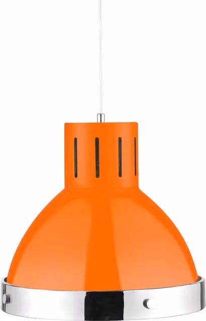 Orsina Bell Shaped Pendant Light by Interiors by Premier in Orange and Chrome
