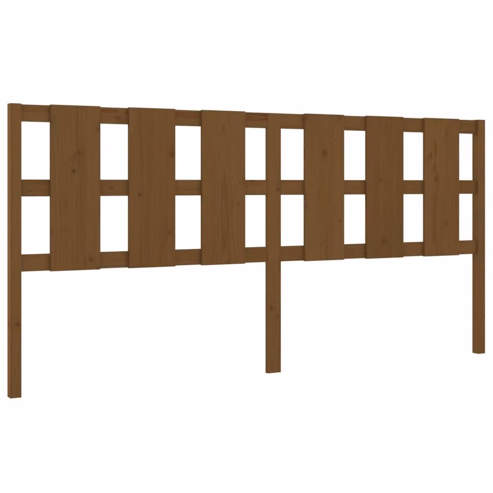 Berkfield Home Beautiful Bed Headboard in Honey Brown Solid Pine Wood, W: 205.5 cm, D: 4 cm, H: 100 cm – 2