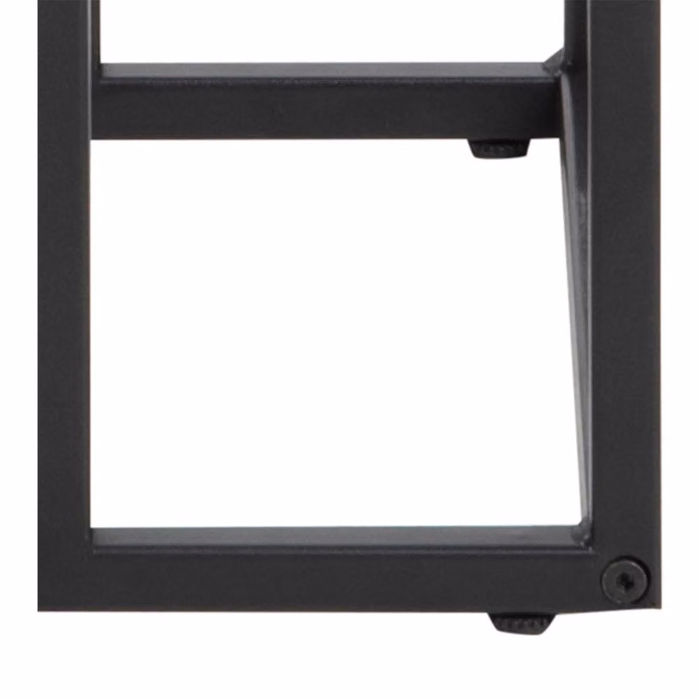 Wyld Haus El Paso Ash Black Side Table with Matt Ceramic Top and Metal Sled Base – 6