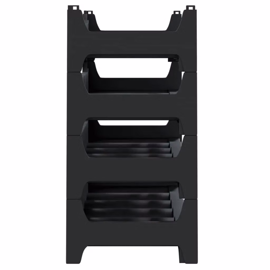 Berkfield Home Stackable Wine Rack for 24 Bottles in Matt Black – 3