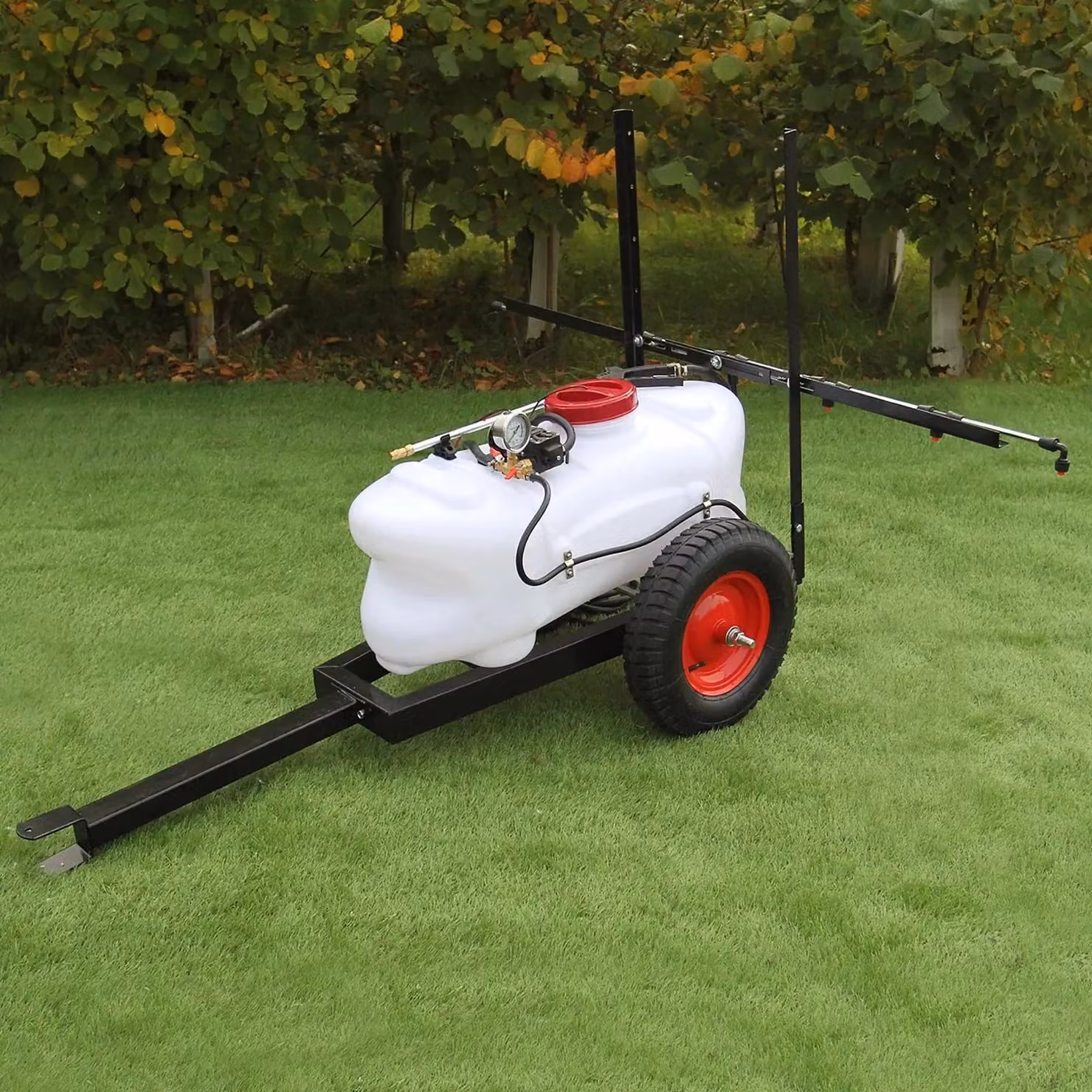 Monstershop 60L ATV Trailer and Sprayer in White with Rechargeable Battery – 3