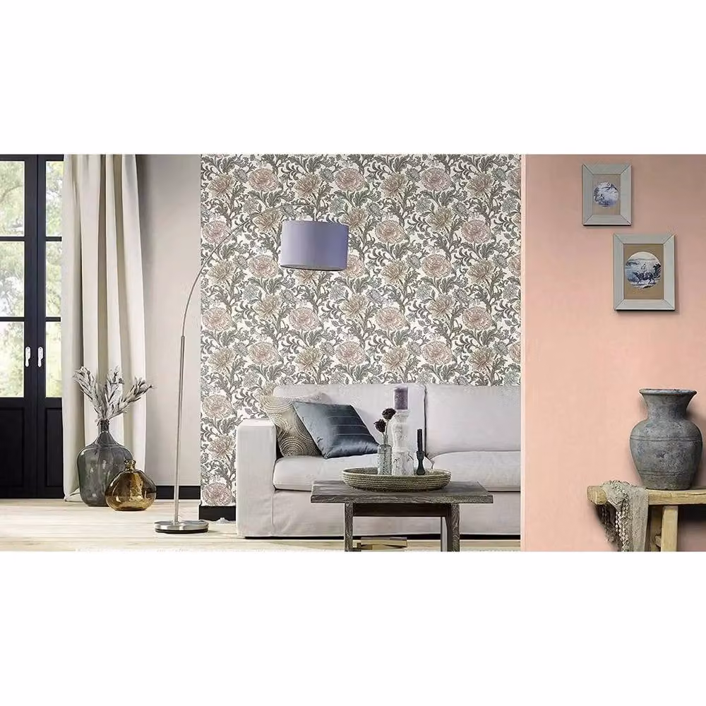 Havendro Salisbury Multi Colour Botanical Floral Modern Washable Vinyl Wallpaper Roll – 3