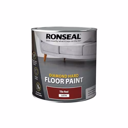 Ronseal Diamond Hard Floor Paint in Red, 2.5L