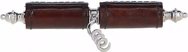 Ashwood Leather Ergonomic Stainless Steel Corkscrew with Brown Leather Handle