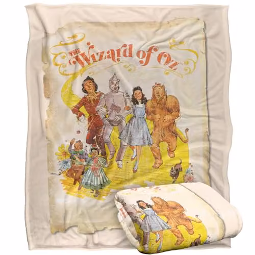 LOGOVISION The Wizard of Oz Poster Super Soft Fleece Throw Blanket, Multicolour, W: 127 cm, D: 152.4 cm, H: 1 cm