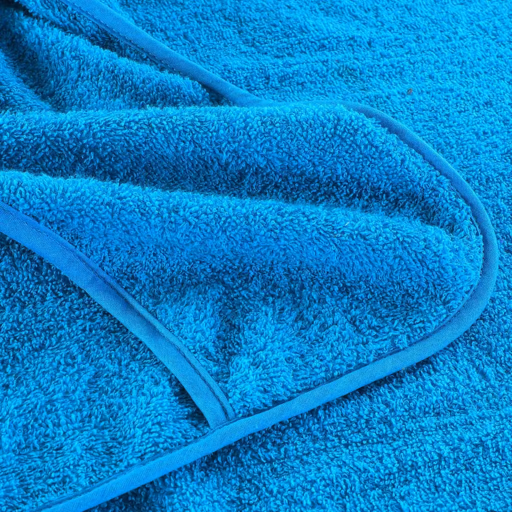 Berkfield Home 6-Piece Turquoise and Black Beach Towel Set, 400 GSM, W: 60 cm, L: 135 cm – 2