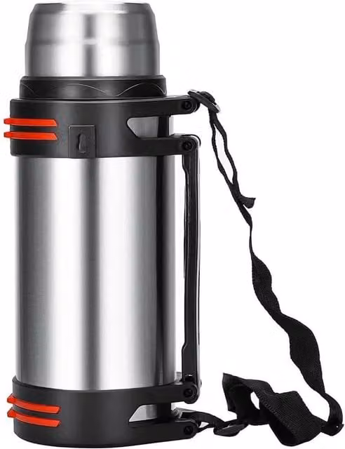 FLAVORA Vacuum Insulated Stainless Steel Flask in Metallic Silver, 3000 ml – 1