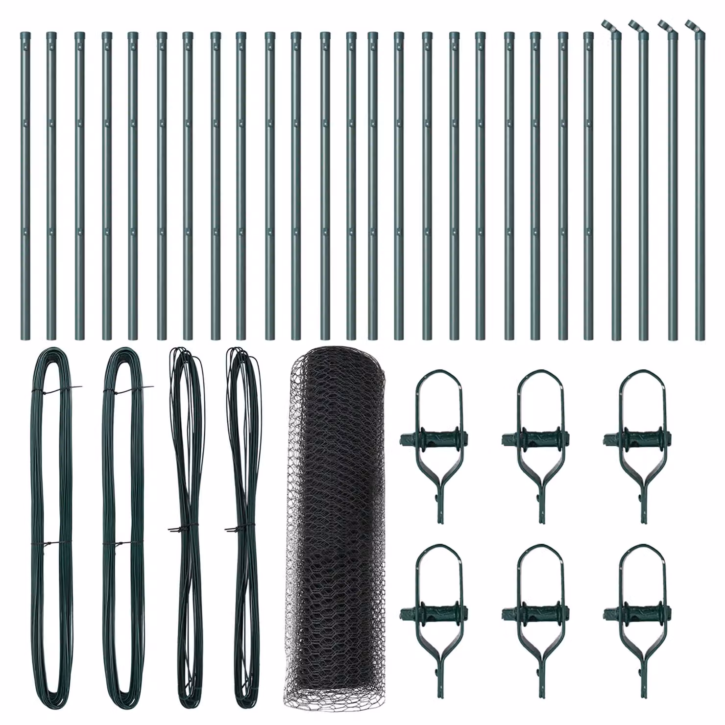 Berkfield Home Grey Steel Hexagon Fence, W: 0.6 m, L: 50 m – 2