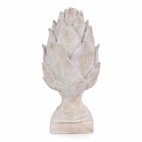 Madison & Mayfair Large Grey Resin Artichoke Tabletop Ornament, H 32.0 cm x W 16.5 cm x D 16.5 cm – 1