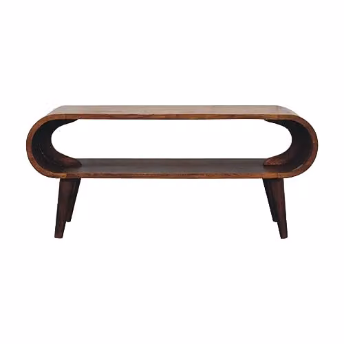 Artisan Furniture Amaya Mango Wood Nordic Style Coffee Table, Brown, W/D/H: 90 x 40 x 35 cm – 2