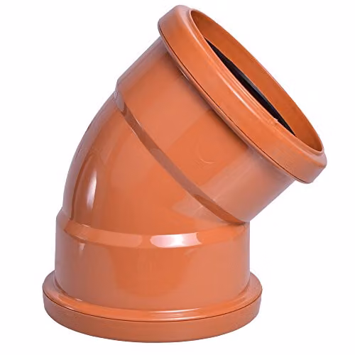 Floplast Underground Drain 110mm 45 Degree Double Socket Bend