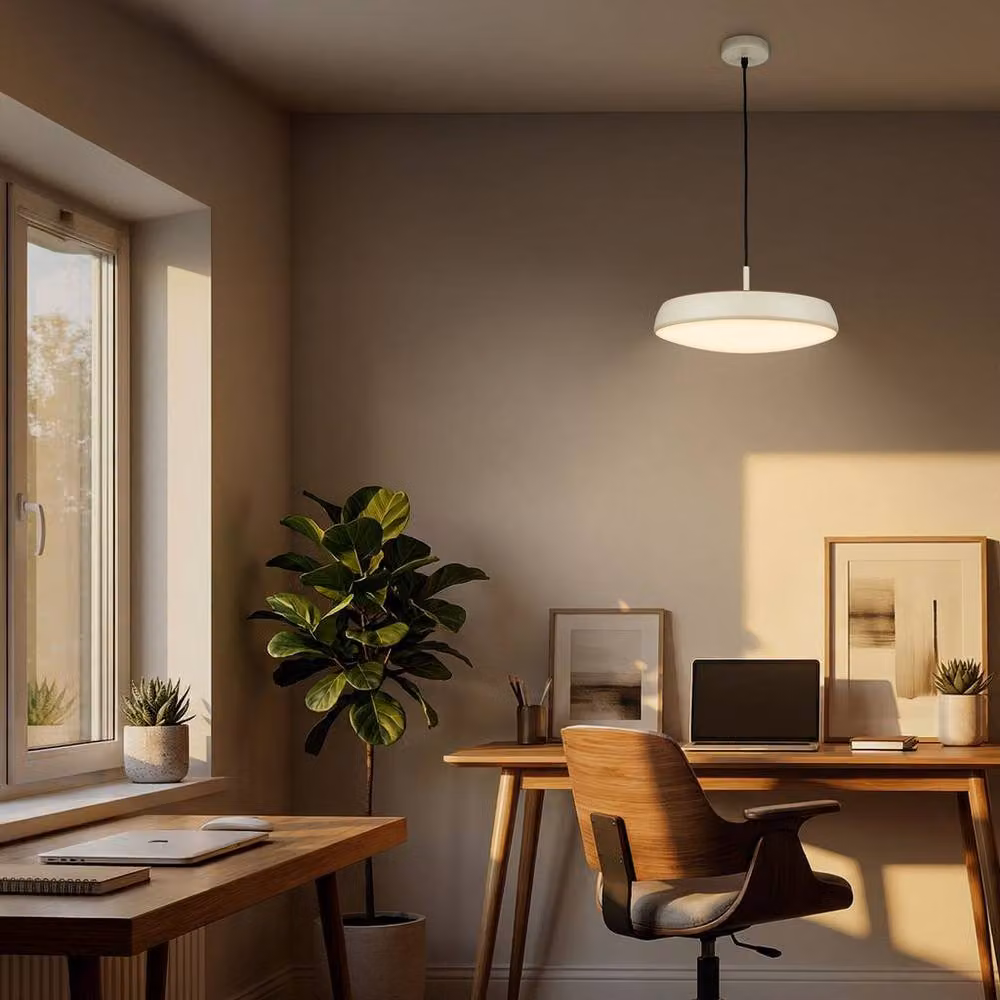 Briloner Warm Grey Coffee LED Pendant Light, Warm White, W/D/H: 35 x 35 x 120 cm – 3