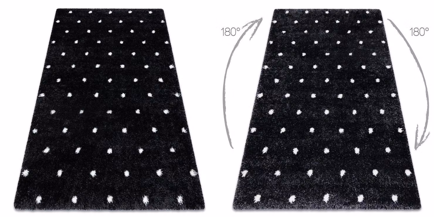 RugsX Fluffy Grey Rectangular Polyester Rug, W: 160 cm, D: 220 cm – 2