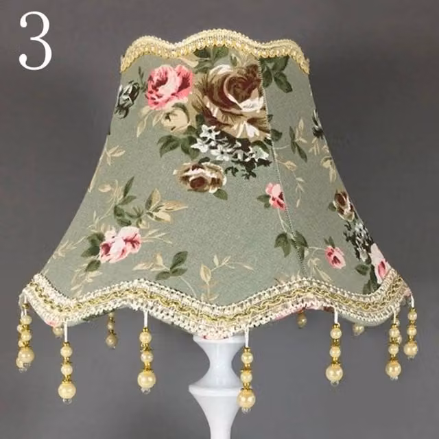 SPETLEK Green Fabric and Metal Cone Table Lamp Shade for E27