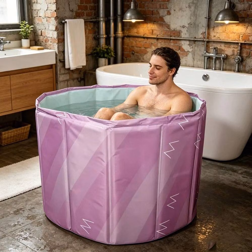 FLAVORA Portable Foldable Home Spa Bathtub for Adults, Purple – 2
