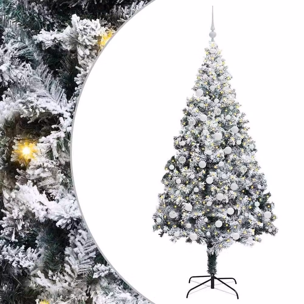 Berkfield Home Green Artificial Christmas Tree with 300 LEDs and Stand, Height: 180 cm – 3