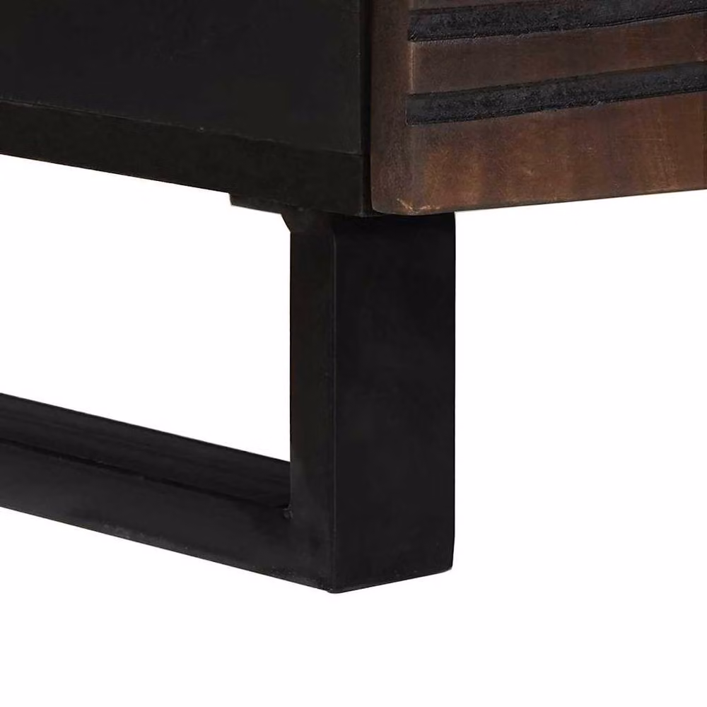 Berkfield Home Modern Rectangular Coffee Table in Brown Solid Mango Wood, W/D/H: 80 x 54 x 40 cm – 3