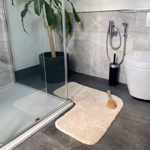 Allure Bath Fashions Cotton Bath Mat in Beige/Sand, W/D/H: 70 x 35 x 1 cm – 2