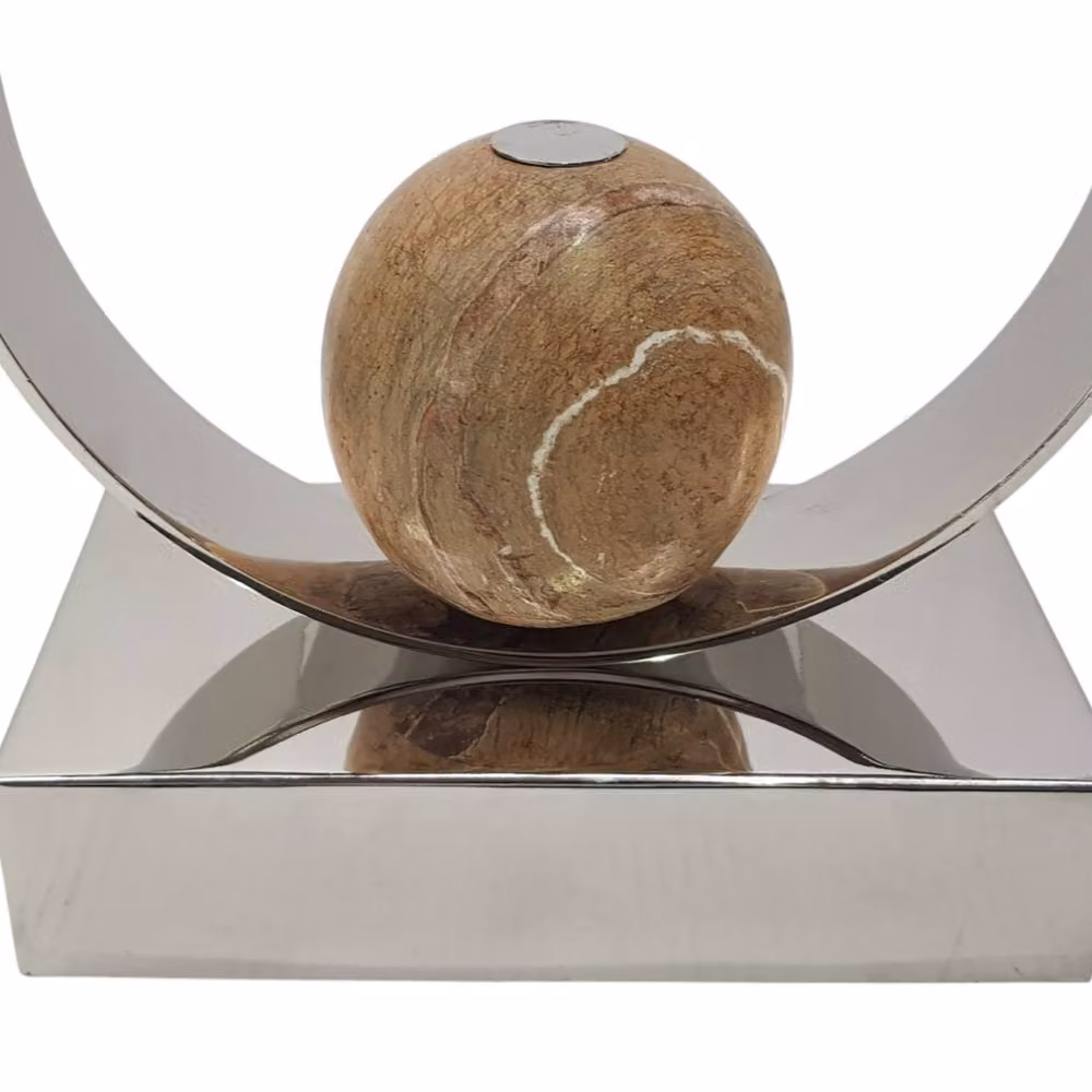 Elm Home And Garden Modern Twin Arm Candle Holder Ornament in Silver – 2