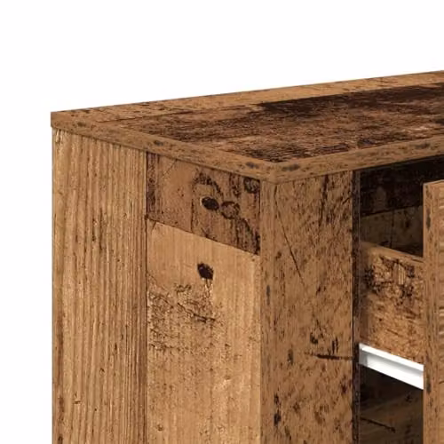 vidaXL Modern Sideboard in Old Wood Brown, W/D/H: 80 x 33 x 70 cm – 3