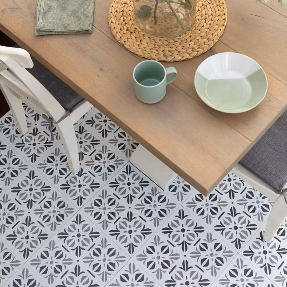 D-C-Fix Cubia Pattern Self Adhesive Vinyl Floor Tiles, Grey, Pack of 11, W/D/H: 30.48 x 30.48 x 0.3048 cm – 3