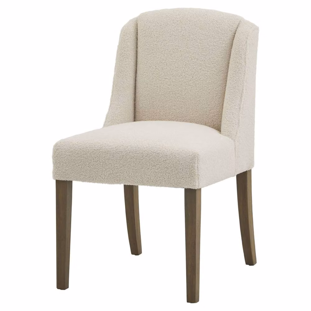 Wyld Haus Olargues Cream Boucle Upholstered Pared Back Dining Chair – 2