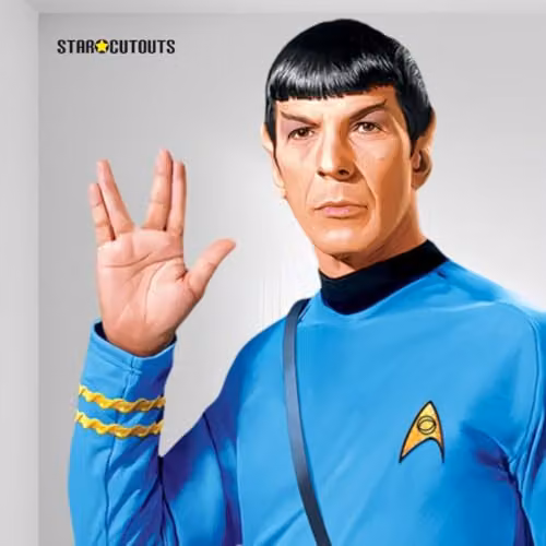 Star Cutouts Spock Cardboard Cut Out, Multicolour, Height: 184 cm – 6