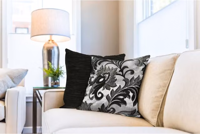 NewEdgeBlinds Rome Square Chenille Cushion Cover in Black
