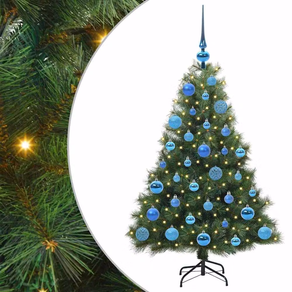 Berkfield Home Realistic Artificial Christmas Tree with 150 LEDs, Green, Height: 120 cm – 3