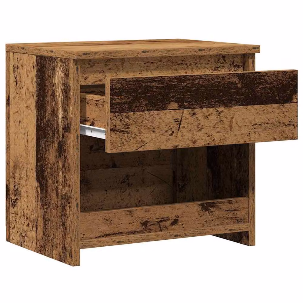 Berkfield Home Bedside Cabinet in Brown Old Wood, W/D/H: 40 x 30 x 39 cm – 6