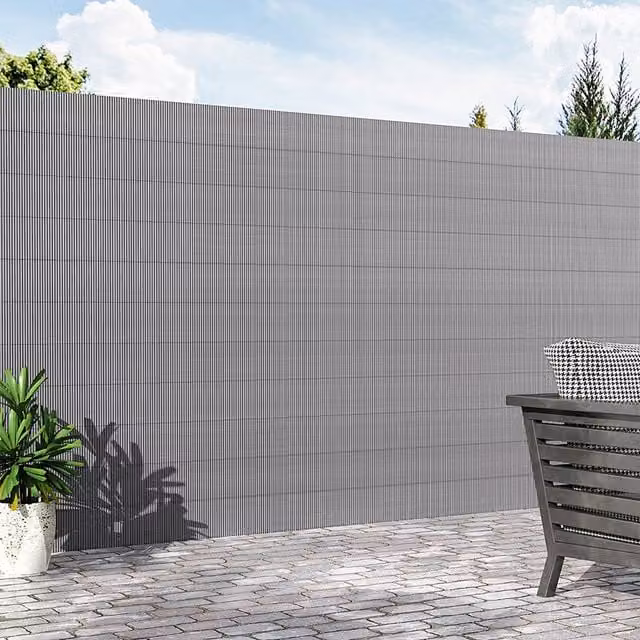 Breeins Semi-Transparent Sun-Blocked Privacy Fence, Grey, W: 300 cm, H: 150 cm