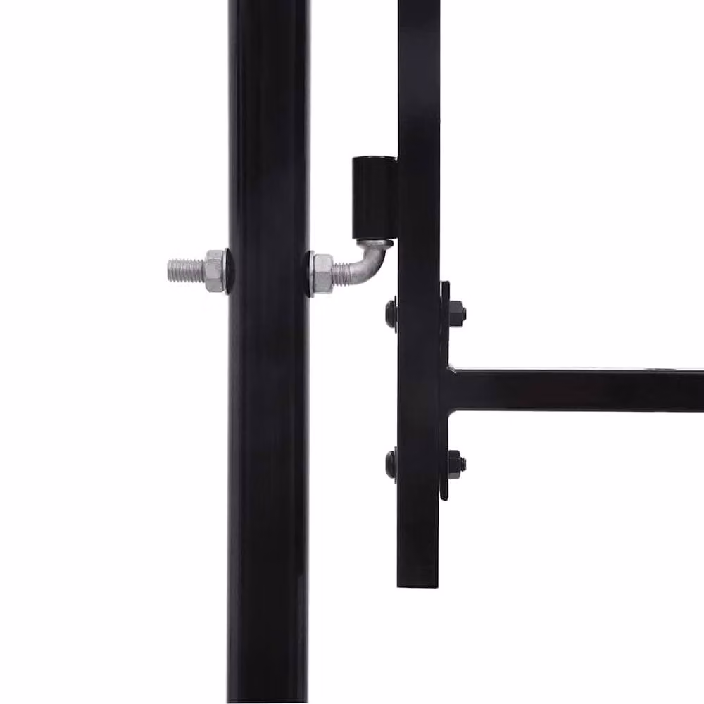 Berkfield Home Black Steel Spear Top Swing Door Fence Gate, W: 100 cm, H: 75 cm – 4